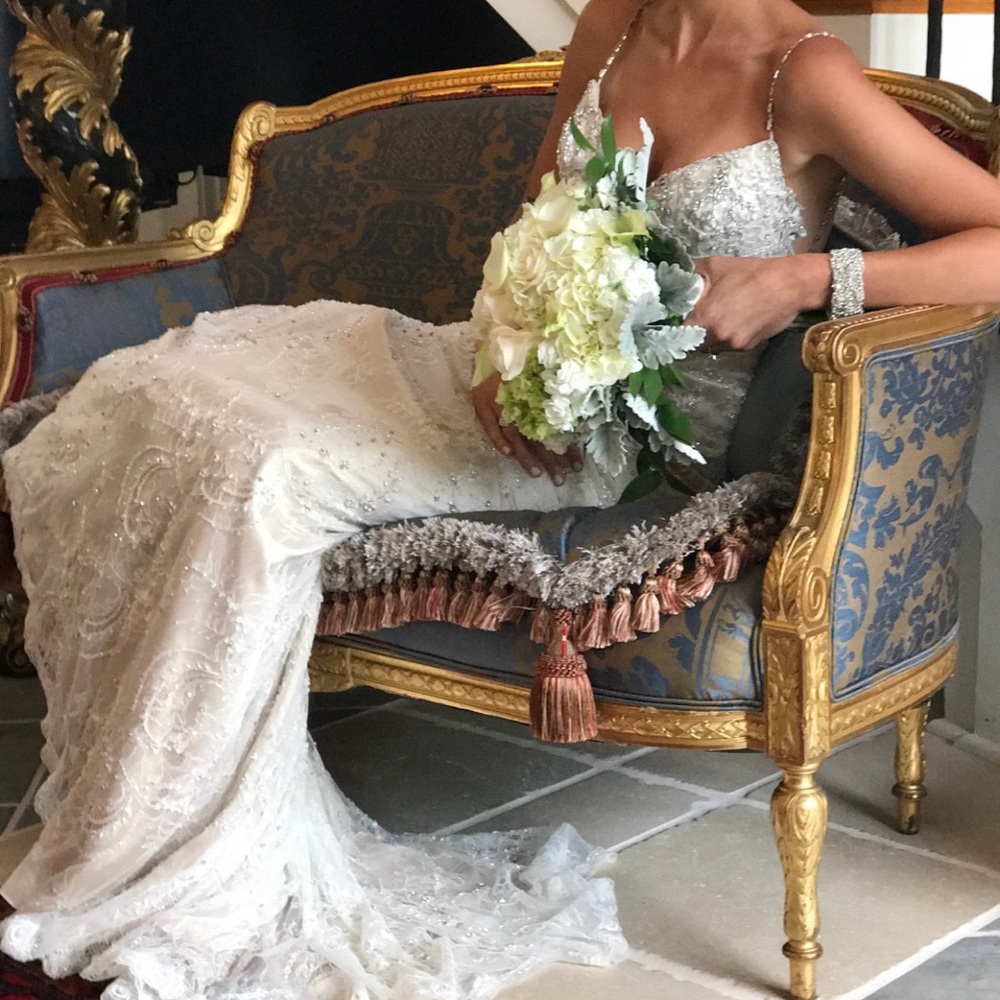 Marisa Christina Elegant Cream Wedding Dress